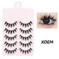5 Pairs Manga Lashes Soft Natural Long False Eyelashes Anime Wispy Strip Lashes For Korean Doll Eye Makeup Look