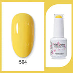 Clou Beaute 15ml Red Black White Green Neon Gel Nail Polish Base Top Coat Velvet Top 400 Colors Semi Permanent Gel Nail Varnish