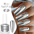 LILYCUTE 7ml  Mirror Metallic Nail Polish No Need of UV LED Lamp Nail Supplies Vernis Red Purple Mirror Effect for Nails