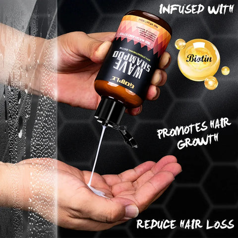 GOIPLE 180ml Wave Shampoo Deep Clean 360 Style High Shine Hair Pomade Strong Hold Layered Control Wavy Cream For Men