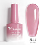 Venalisa HEMA TPO FREE 7.5ml Gel Polish Nail French Pink Jelly Nude Collection Nail Gel Polish Glitter Gorgeous Soak Off UV LED