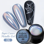 PUENTE 5ml Metallic Painting Liner Gel Polish Bright Mirror Effect Semi-Permanent UV Nail Varnish For Stunning French Nail Art