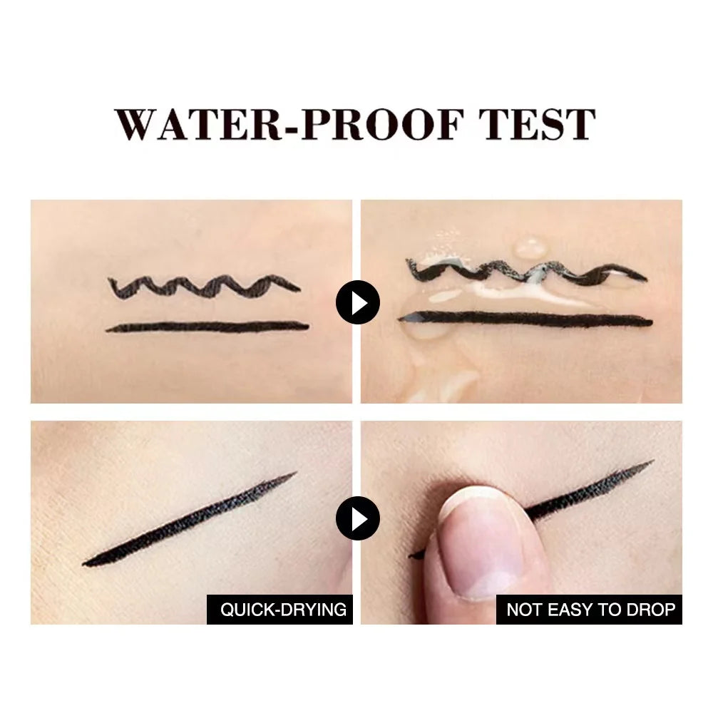 1 Pcs Black Wings Stamp Liquid Eyeliner Waterproof Smudge Proof Quick Dry Precise Tip Beginner Friendly Y2K Party & Daily Makeup
