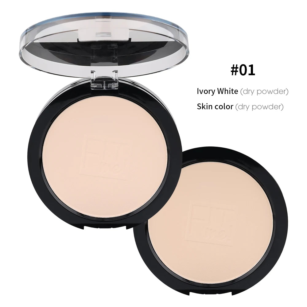 Face Pressed Powder Foundation Coverage Lasting Oil Control Natural Natural Ivory White Face Powder Mineral Foundation Cosmetics