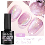 PUETNE 7.5ML Amber Moonlight Cat Magnetic Gel Nail Polish Winter Nails Jelly Glass Cat Eye Soak Off UV Semi-Permanent Varnish