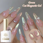BORN PRETTY 10ml Dark Red Cat Magnetic Gel Nail Polish for Winter Nails DIY Jelly Glass Silver-Light Varnis Semi Permanent