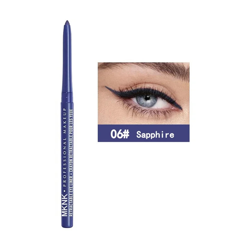 Waterproof Black Eyeliner Pencils Smudge-Proof Long-Lasting Beginner-Friendly Eye Makeup High Pigment Black White Eye Liner Pen