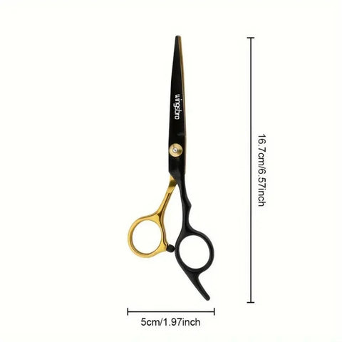 Hair Cutting Scissors Set, Professional Haircut Scissors Kit With Cutting Scissors, Thinning Scissors, Comb, Cape, Clips,Hairdre