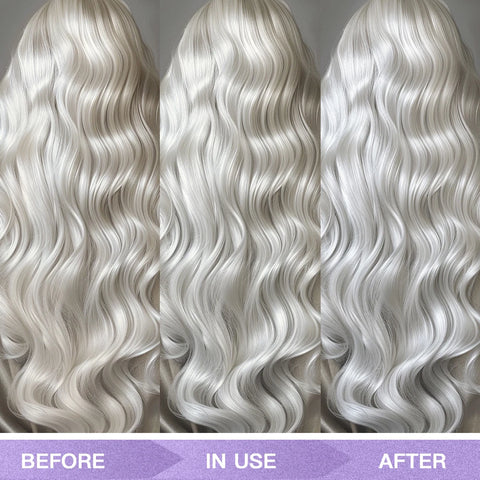 Purple Hair Dye Shampoo for Blonde to Cover Gray Non-irritating Hair Fading Yellow After Bleach Hair Shampoo Gray Hair Remedy