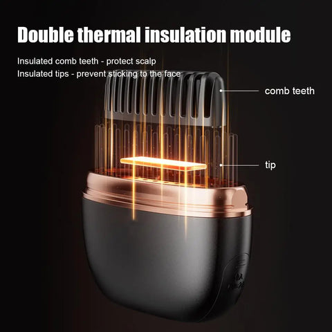 Wireless Hair Straightener Brush 2 in 1, Cordless Curling & Straightening Styling Tool, Portable Frizz Free Hair Styler