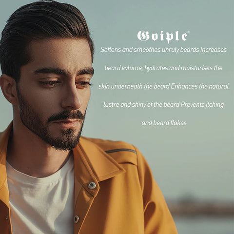 GOIPLE Beard Butter 3pcs/set Facial Hairs Softening and Styling Products Men Beards Treatment Balm Mustaches Wax with Brush Kit