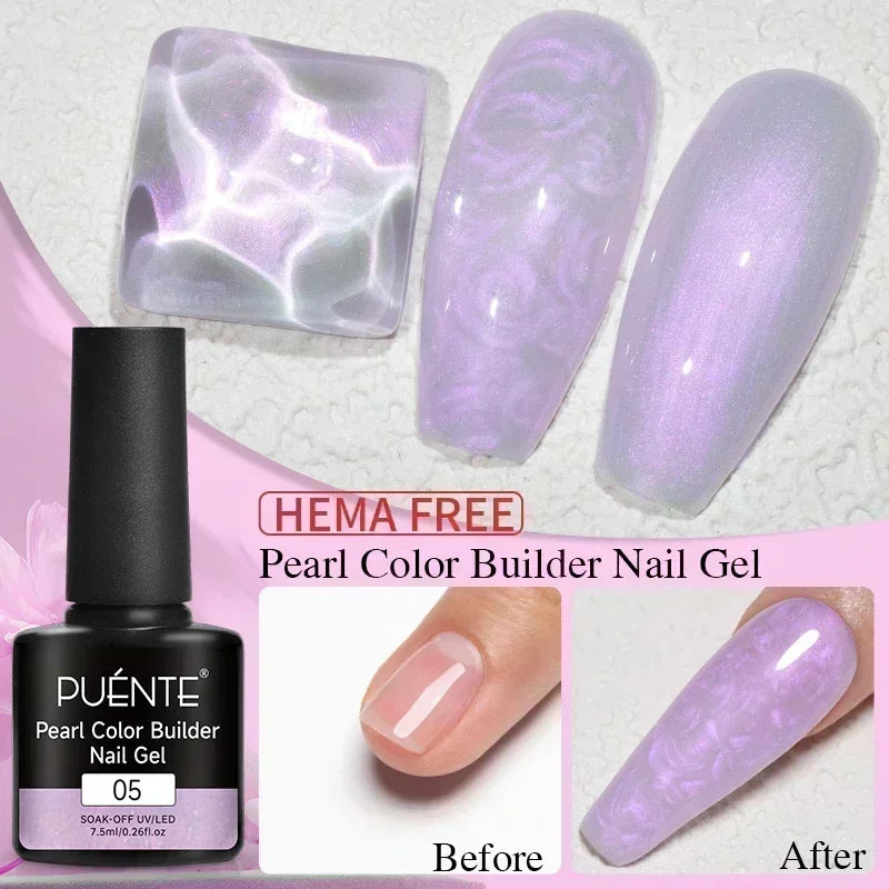 PUENTE 5ml Metallic Painting Liner Gel Polish Bright Mirror Effect Semi-Permanent UV Nail Varnish For Stunning French Nail Art