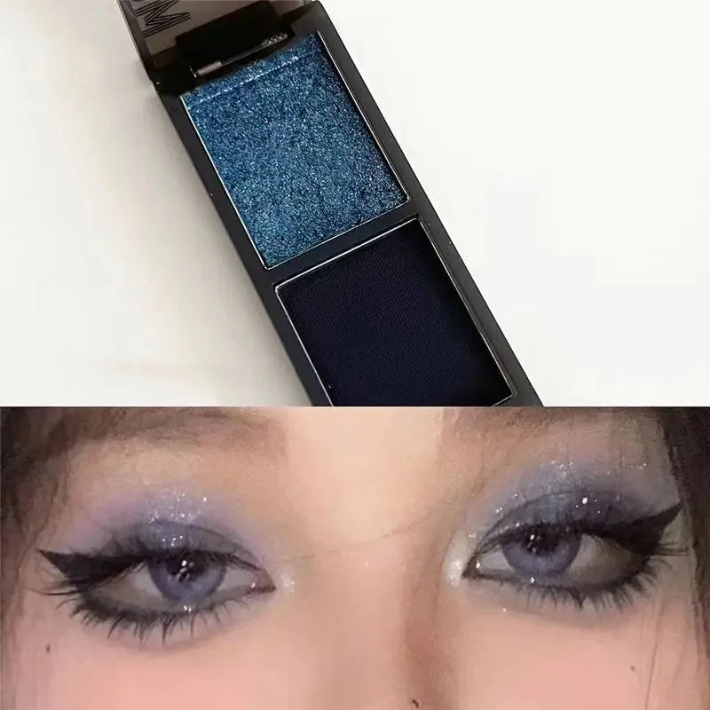 Hot Biya 2Colors Eyeshadow Protable Red Black Plate Matte Eye Shadow Dark Smoky Cosmetics Makeups Party Halloween DIY Wholesale