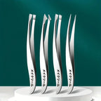 Precision Stainless Steel Tweezers for Eyebrow Hair Facial Hair Removal Splinter Blackhead Slant Ti