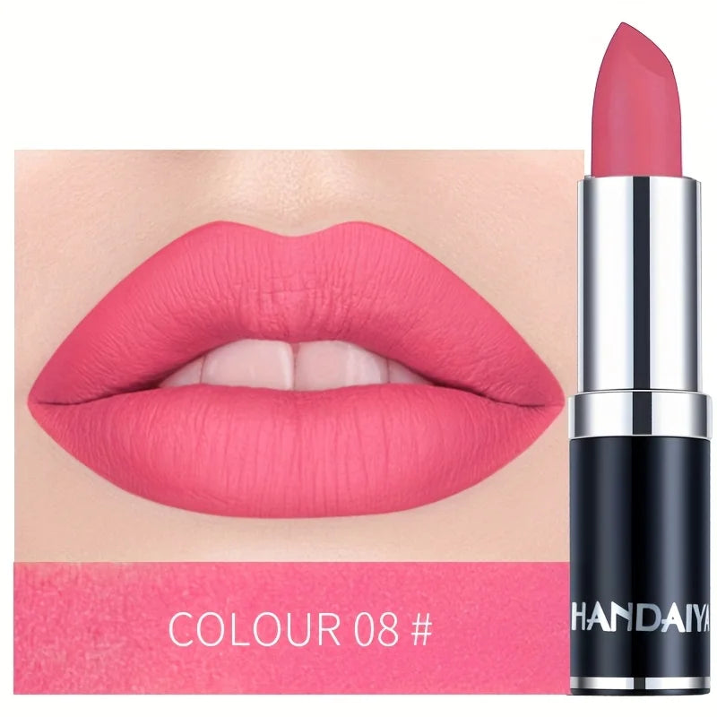 Matte Lipstic Long-Lasting, High-Pigment Velvet Finish, Smooth & Non-Drying Formula, Multiple Bold Shades for All Skin Tone