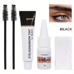 Semi-Permanent Eyelash Eyebrow Tinting Kit 2 in 1 Waterproof Quick Tint Eyebrow Enhancement Long Lasting Eyebrow Cosmetics