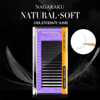 NAGARAKU 16Rows Classic Individual Eyelash Extension Lashes Matte Black Professional Soft Natural