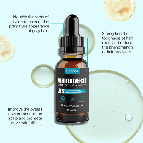 Hair Care Serum Grey hair Serum White Hairs Essence Anti-gray Hair Improve Hair Color Care Soft Black Daily Hair Care 30ML