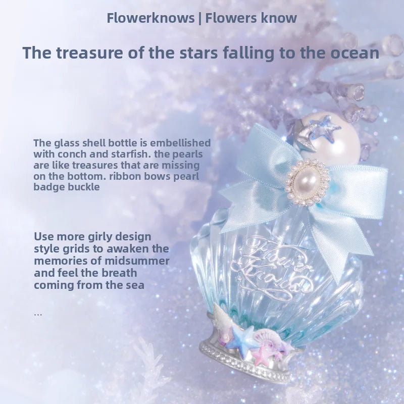 Flower Knows Shell Pearl Collection Perfume Fruit Grapefruit Long Lasting Personal Perfumes Eau de Parfum 50ml