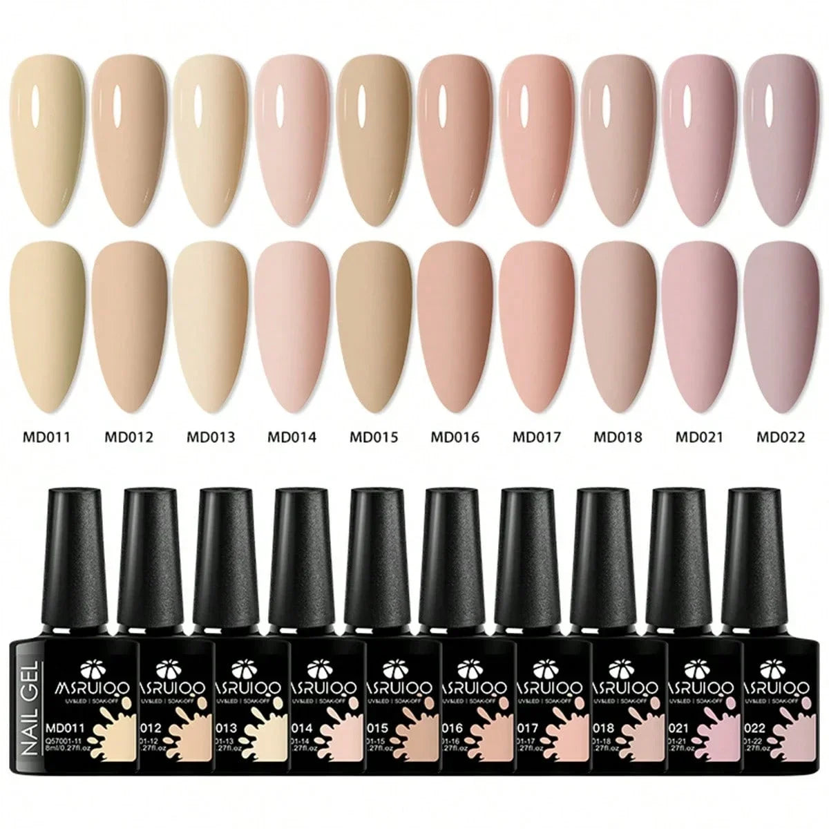 10pc Nail Gel Polish Set HEMA FREE All-Season Nails DIY Nail Art UV/LED Painting Vernis Manicure Kit Long Lasting Hybrid Gel
