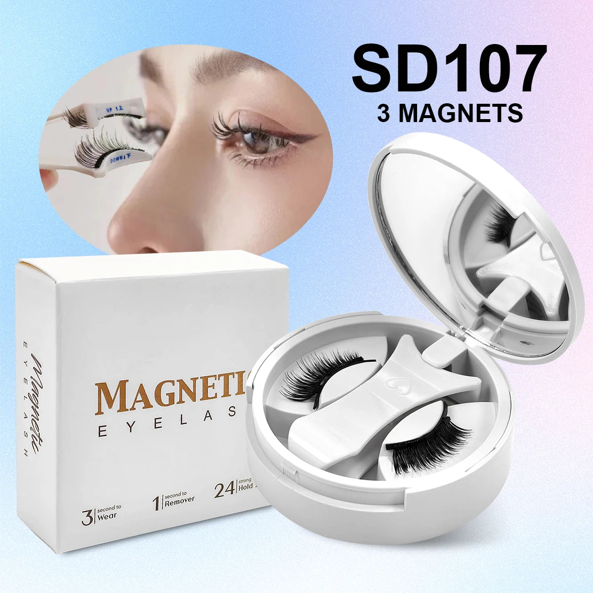 Yiernuo Magnetic false eyelashes integrated box new glue-free false eyelashes kit