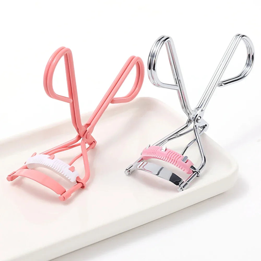 1PC Lady Professional Stainless Steel Eyelash Curler with Comb Tweezers Curling Eyelash Clip Cosmetic Eye Makeup Beauty Tools