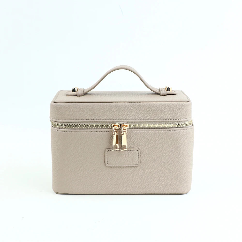 pu leather cosmetic bag with zoned storage and large capacity toiletry bag for autumn and winter new products