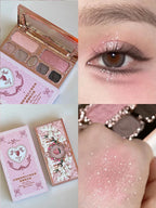 Flower Knows Chocolate Wonder-Shop 8-Color Eyeshadow Palette Matte Shimmer Waterproof Highly Pigmented Long Lasting Makeup