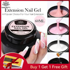BORN PRETTY 60/30ml Hard Jelly Extension Nail Gel Polish French Nails Nude Pink White Clear Nail Supplies Gel for extension