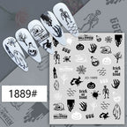 Nail Art Sticker Angel Flower Pattern Stickers Cupid Self-Adhesive Nail Decals Stickers Decoration Press on Nails Accessories