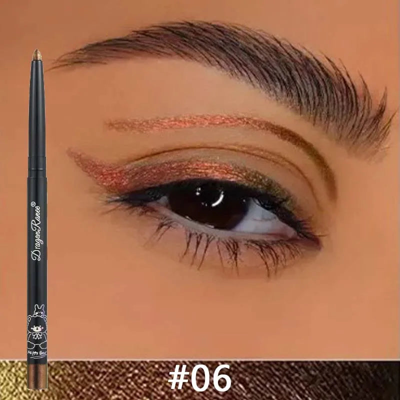 Chameleon Eyeliner Gel Pen Waterproof Shiny Chrome Eye Shadow Liner Pencil Glitter Pearl Green Gold Lying Silkworm Eyes Makeup