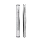 Lash Applicator Eyebrow Tweezer  Multifunctal Eyelash Clip Beard Hair Remove Stainless Steel Makeup Tools Slanted Flat Tip