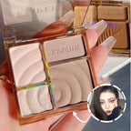 4Colors Matte Highlighter Contour 3D Facial Bronzer Brightening Glitter Highlight Palette Eye Shadow Nose Powder Makeup Cosmetic