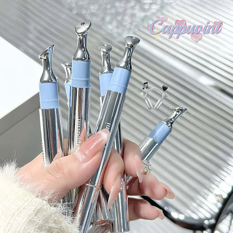 Cappuvini Mirror Water Gloss Jelly Lip Gloss Lasting Non Greasy Metal Ice Clear Glass Lip Tint Moisturize Lip Essence Oil Makeup