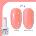 Arte Clavo Solid Color Gel Nail Polish 15ml Soak Off UV LED Gel Semi-Permanent Glitter Polish For Manicure Nail Art Salon Gel