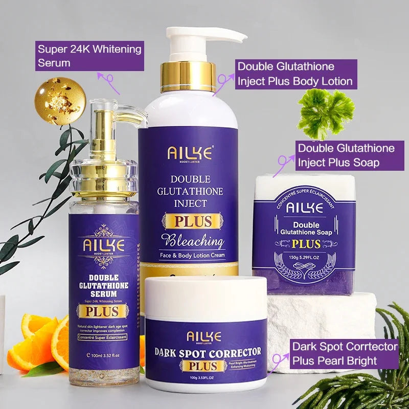 AILKE Glutathione Whitening Cream, Advanced Lightening Lotion, Glowing Cream For All Skin, Reduce Dark Spots, Even Skin Tone