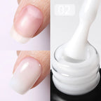 BORN PRETTY 15ml Milky Pink Rubber Base Gel Nail Polish Glitter Semi-Permanent Varnish Soak Off Self Leveling UV LED Polish