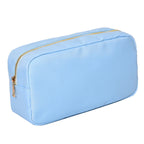 Letter Patch Custom Travel Cosmetic Bag Personalized Nylon Pouch Toiletry Bag Chenille Patch Makeup Toiletries Girl Cosmetic Bag