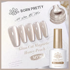 BORN PRETTY 10ml Dark Red Cat Magnetic Gel Nail Polish for Winter Nails DIY Jelly Glass Silver-Light Varnis Semi Permanent