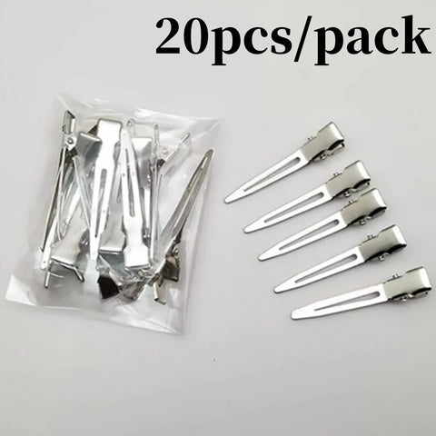 20/50pcs Salon Fixed Hair Pin Silvery Metal Styling Hair Clips No Crease Curl Duckbill Hairpins Hairdressing Tools for Women Man