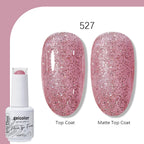 Arte Clavo Solid Color Gel Nail Polish 15ml Soak Off UV LED Gel Semi-Permanent Glitter Polish For Manicure Nail Art Salon Gel