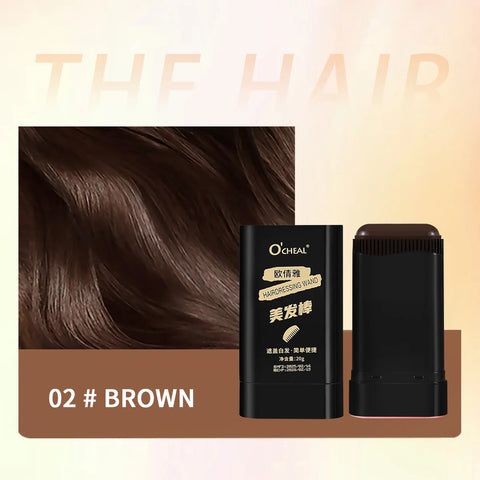 Ocheal 3-Color Quick Touch-Up Hair Stick Beard Color Stick Portable Temporary Quick Coverage Hair Pen Instant Dye Stick Comb
