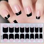 14/16Tips Full Cover Gradient Nail Stickers Multi Color Self Adhesive Slider No Need UV Lamp Cured Press ON Nail Decal