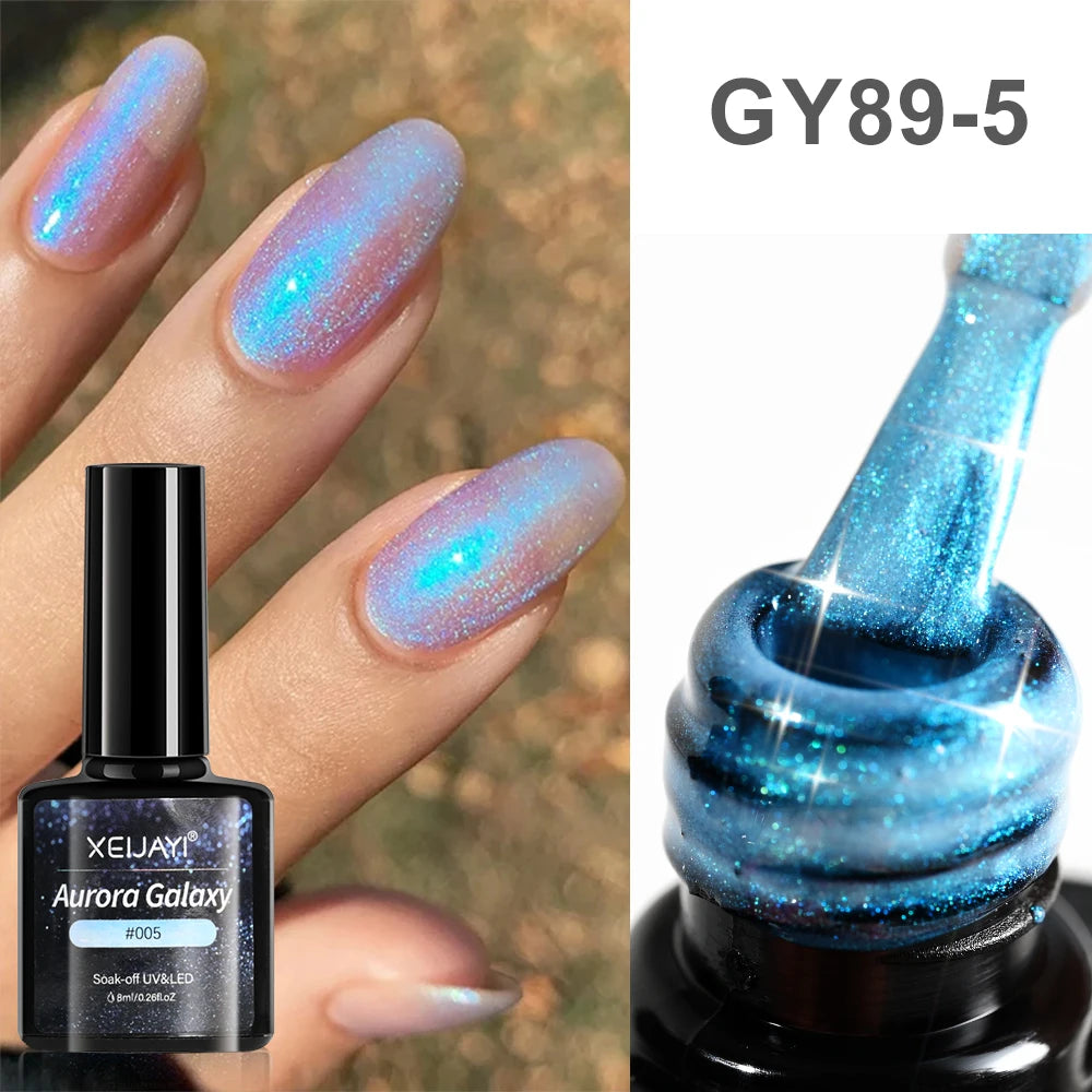 Gold Metallic Painting Nail Gel Liner Polish,3D Metal Mirror Effect Paint Drawing Nail Gel Build-in Brush Soak Off UV Chrome Gel