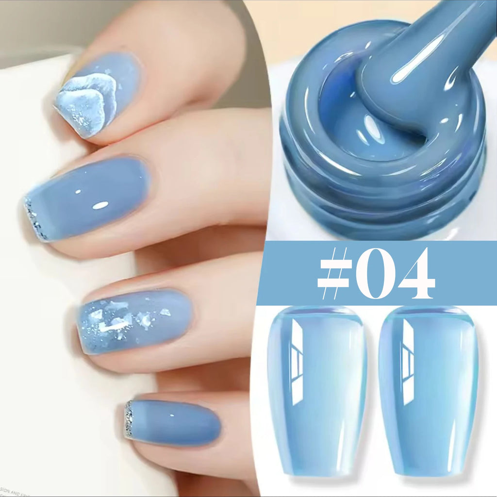10ML 1-24PCS Milk White Jelly Gel Nail Polish Nail Art 2025 New Popular Nail Supplies UV LED Light Nails Autumn Nails