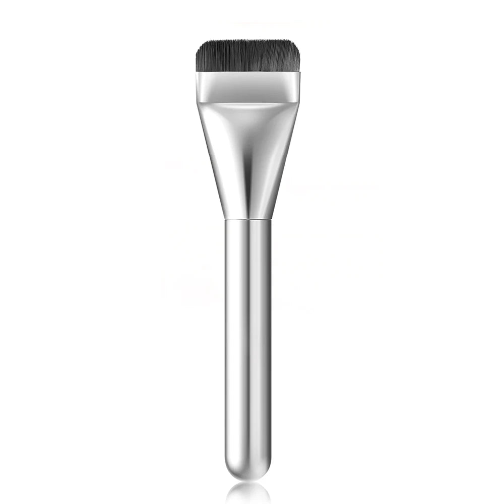 Arc-Fit Foundation Brush - Ergonomic Contour for Streak-Free Blending, Vegan Micro-Flex Bristles (Travel & Salon Use)