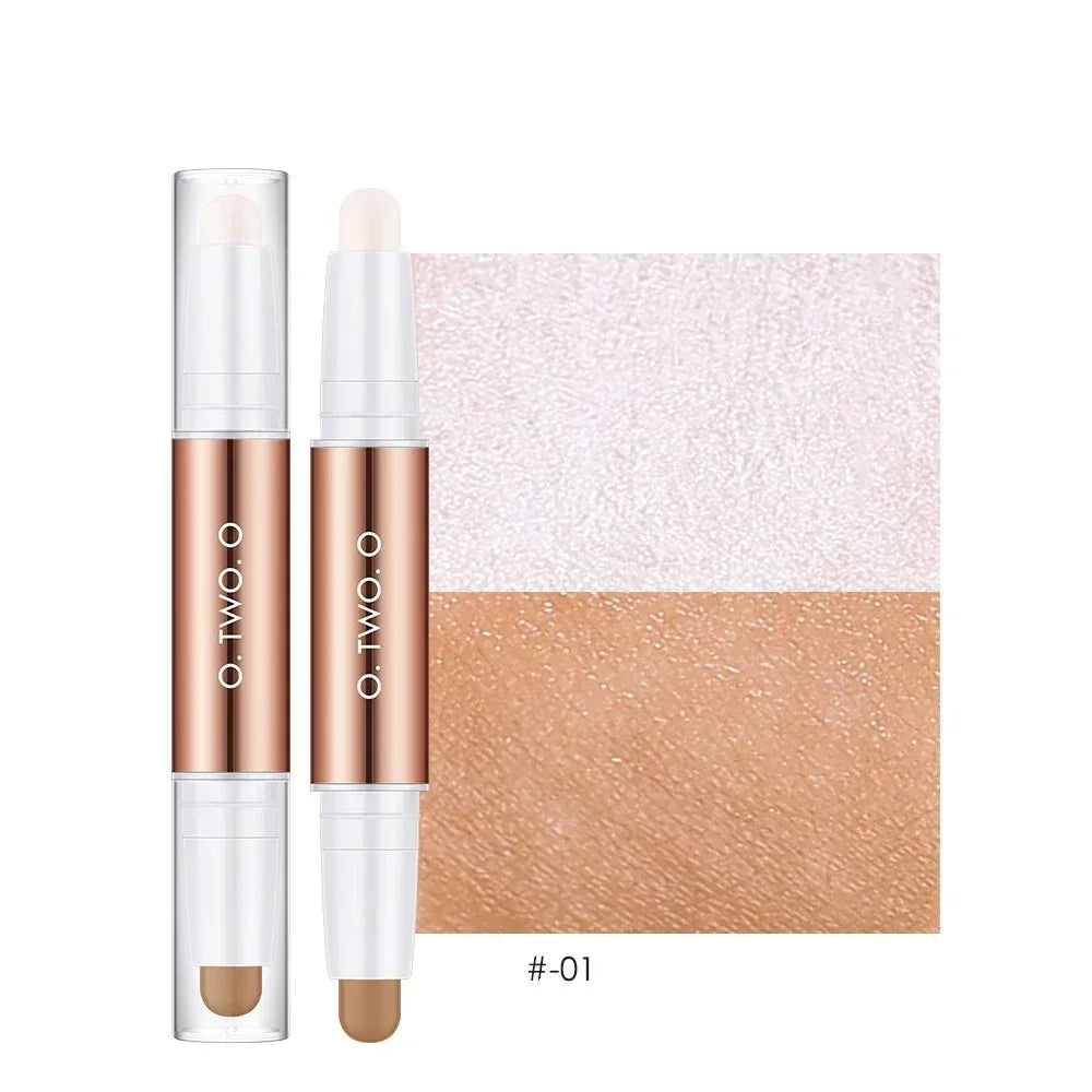 Waterproof Double-end Contouring Bronzer Stick Lasting Natural Matte Concealer Highlighter Pencil Corrector Skin Tone Pen Makeup