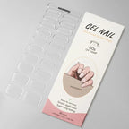 Leopard Semi-Cured Gel Nail Strips Simple Transparent Color Adhesive Long Lasting Gel Nail Stickers Harden In UV Lamp Need