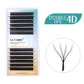 GEMERRY YY/3D/4D/5D/6D Shaped Natural Extension Eyelash Double Layers(3D/4D) Premade Volume W Shape Waterproof Fake Lashes