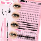 140 Cluster Korean-Style False Lash Extension Kit – Perfect for Cosplay Makeup & Natural Long Wispy Cat Eyes!